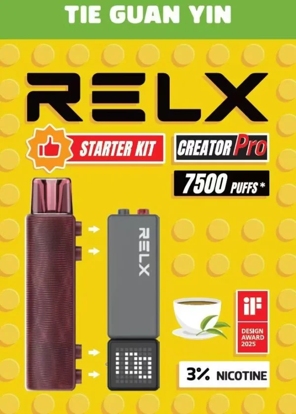 RELX 悅刻 Creator積木 7000口拋棄式電子煙套裝｜主機＋煙彈入門組 6ml儲油倉 3%尼古丁鹽 綿密霧化口感 台灣現貨